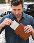 Personalized leather Kobo eReader sleeve with durable stitching and minimalist style.