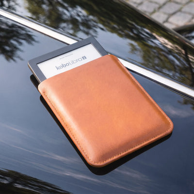 Elegant leather Kobo eReader case with soft lining and premium craftsmanship.
