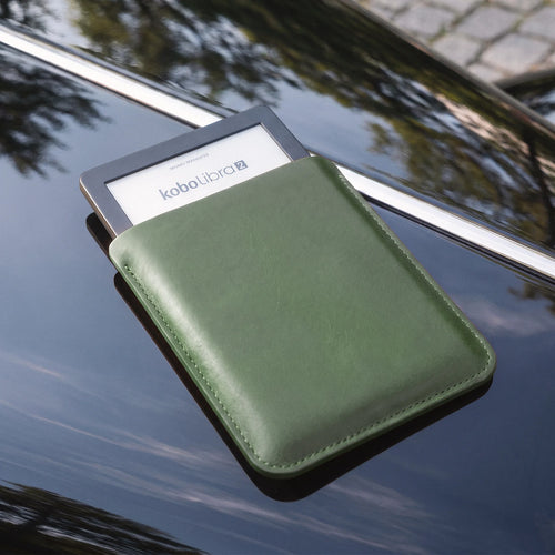 Custom leather Kobo eReader case with personalized engraving option and secure fit.
