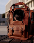 Leather Pet Backpack