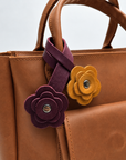 Leather Rose Bag Charm