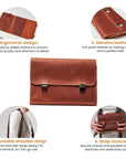 Leather Sketchbook with Shoulder Strap - Pikore