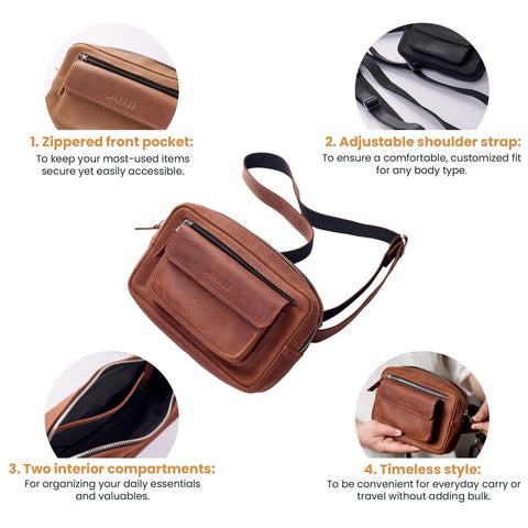 Leather Belt Bag For Men - Pikore