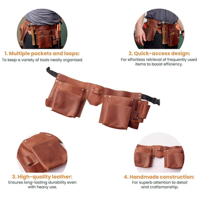 Leather Tool Belt Holster - Pikore
