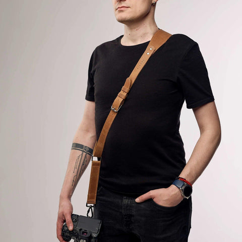 Leather Camera Shoulder Strap - Pikore