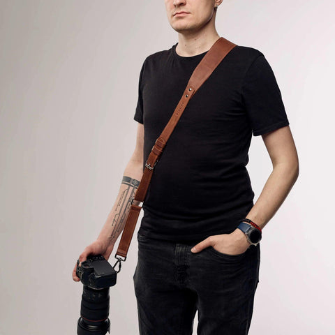 Leather Camera Shoulder Strap - Pikore