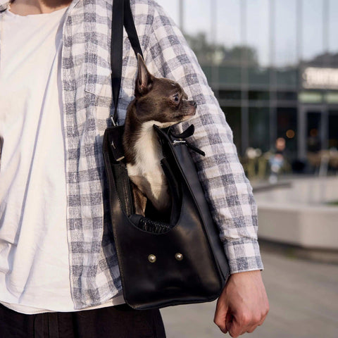 Leather Dog Travel Bag - Pikore