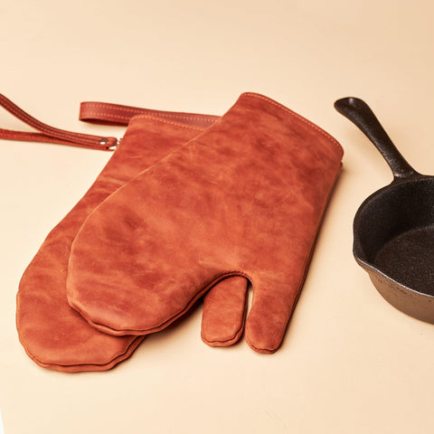 Leather Oven Mitts - Pikore