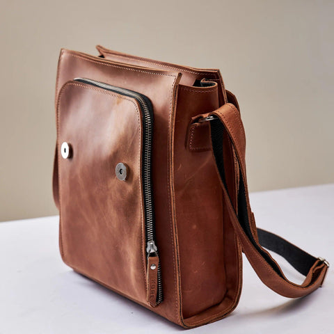 Satchel Leather Bag - Pikore