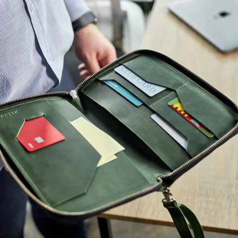 Leather Travel Document Holder - Pikore