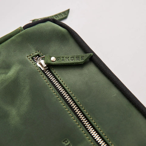 Leather Macbook Sleeve with Zipper - Pikore