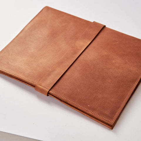 Leather Macbook Sleeve Belted - Pikore