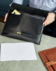 Leather MacBook Sleeve with Tie Closure - Pikore
