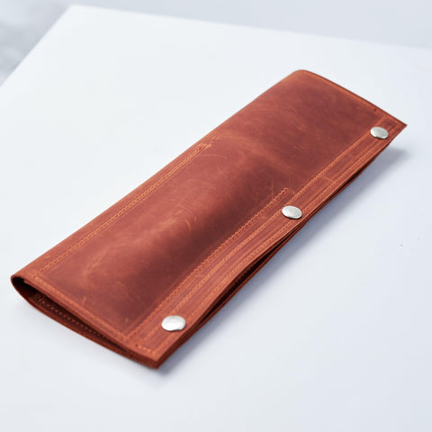 Personalized Leather Chefs Knife Case - Pikore