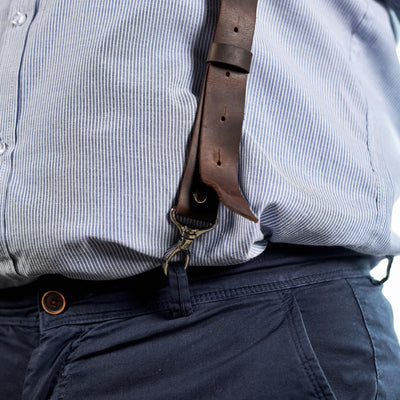 Leather Men's Suspenders - Pikore