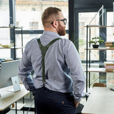 Leather Men's Suspenders - Pikore