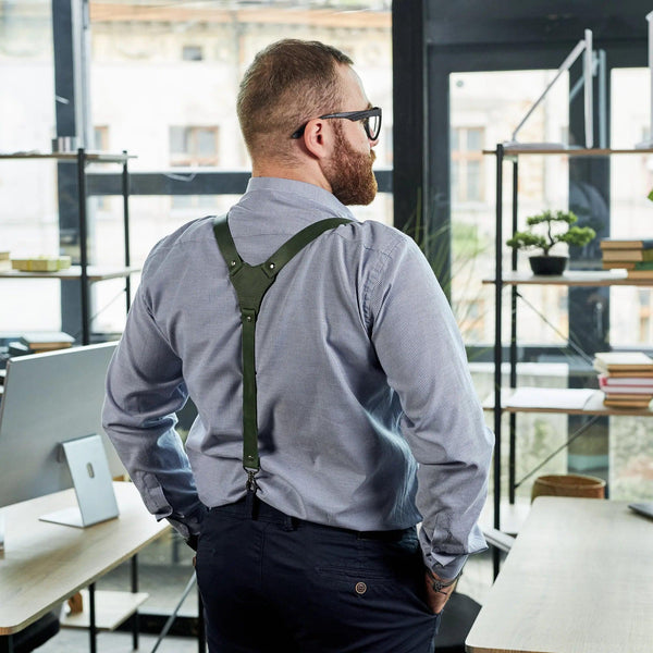 Leather Men's Suspenders - Pikore