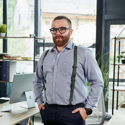 Leather Men's Suspenders - Pikore