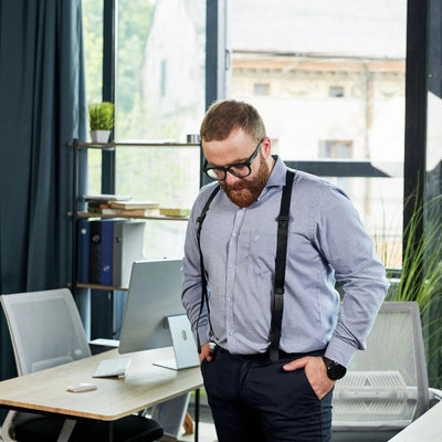 Leather Men's Suspenders - Pikore