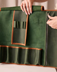 Premium Leather Knife Roll Bag