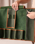 Premium Leather Knife Roll Bag