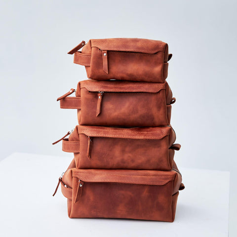 Leather Toiletry bag / Gift for Present - Pikore