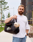 Leather Dog Carrier Bag