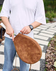 Leather Tennis Bag with Racket Holder