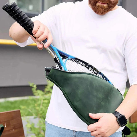 Leather Squash Bag with Racket Holder