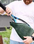 Leather Squash Bag with Racket Holder