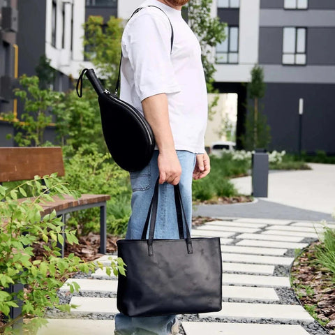 Leather Padel Bag with Racket Holder