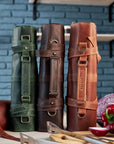 Leather BBQ Roll Bag (6 slots)