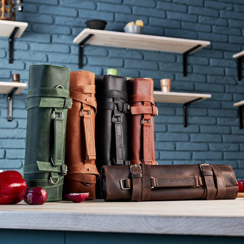 The Professional's Leather Knife Roll - Pikore