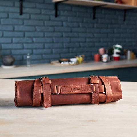 The Professional's Leather Knife Roll - Pikore