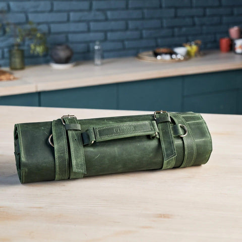 The Professional's Leather Knife Roll - Pikore