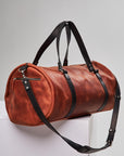 Leather duffle bag