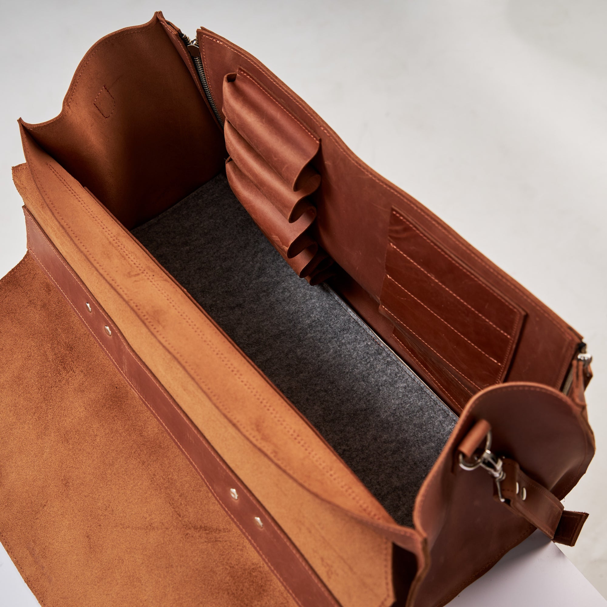 Handcrafted Leather Tool Bag - Customizable Tool Bag Leather