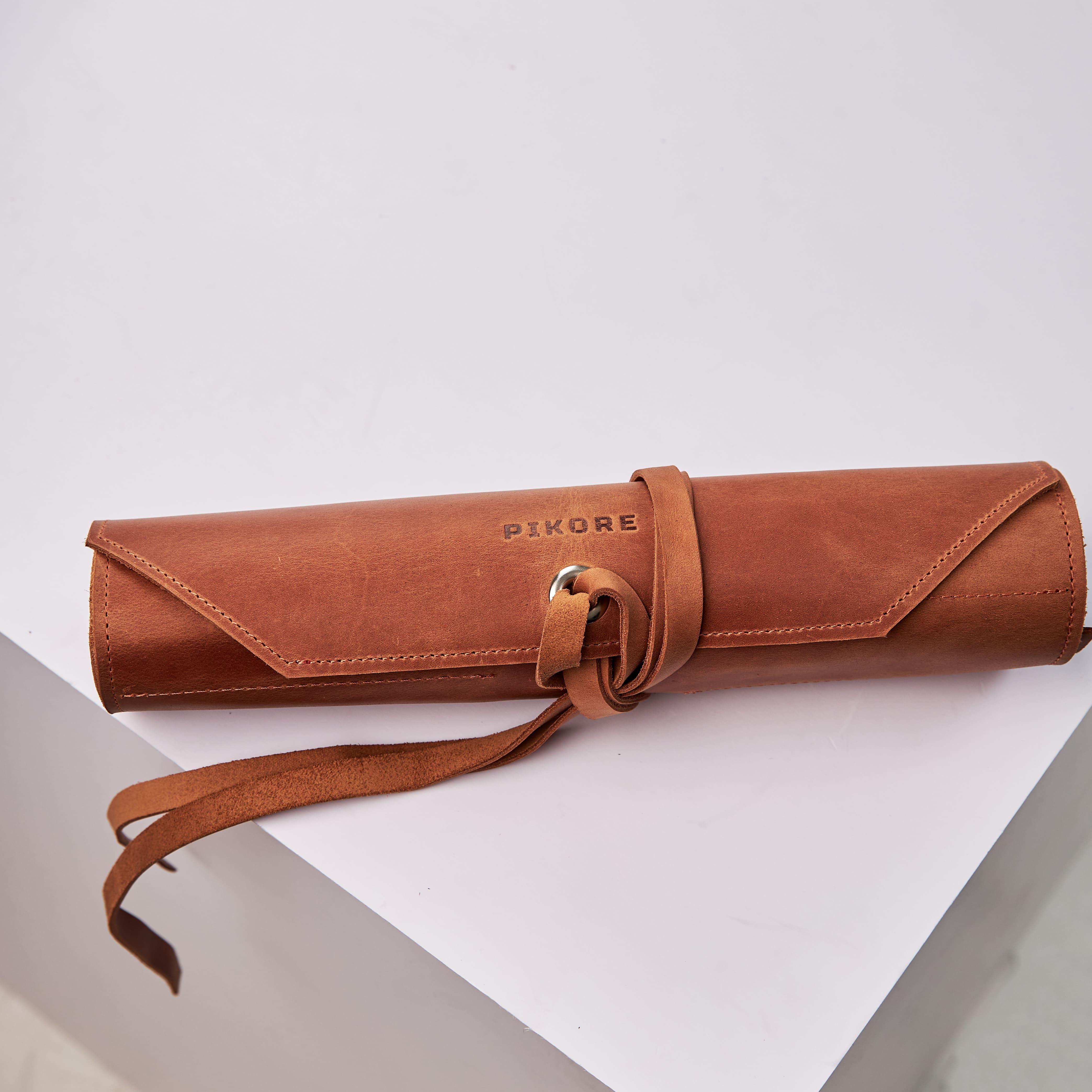 Leather Tool Roll Bag - Pikore