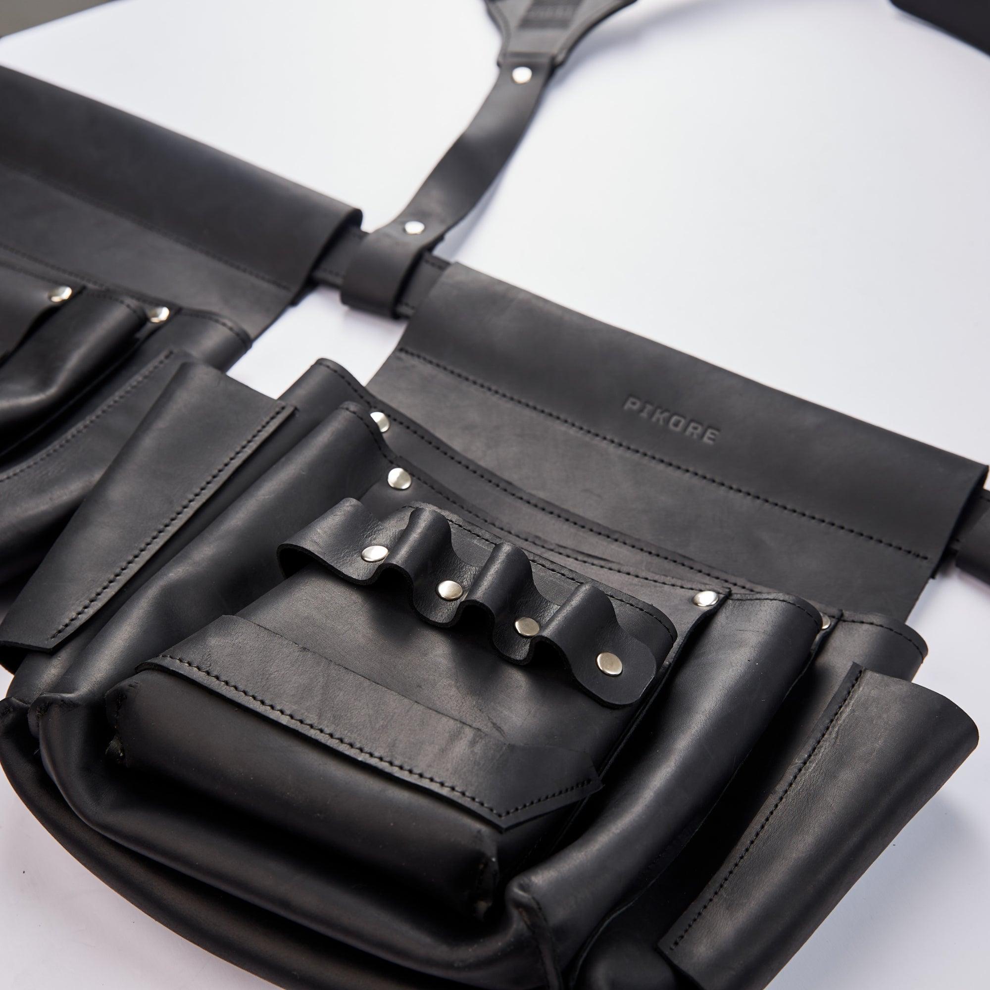 Leather Carpenter Tool Belt With Suspenders | Pikore