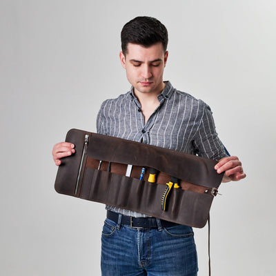 Leather Tool Roll Organizer - Pikore