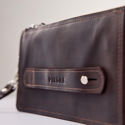 Personalized Leather Wallet Clutch - Pikore