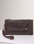 Personalized Leather Wallet Clutch