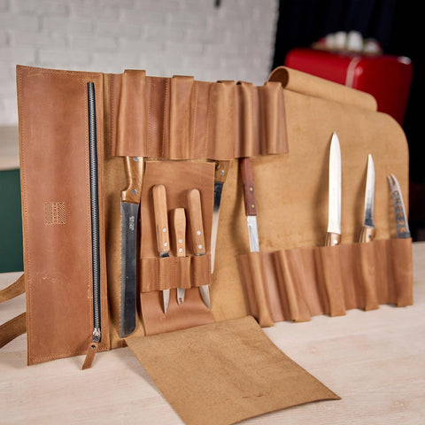 The Professional's Leather Knife Roll - Pikore