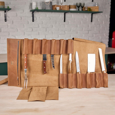 The Professional's Leather Knife Roll - Pikore