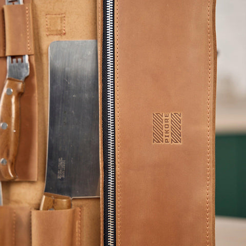 The Professional's Leather Knife Roll - Pikore