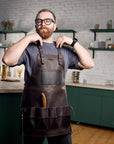 12-Pocket Leather Tool Apron - Pikore