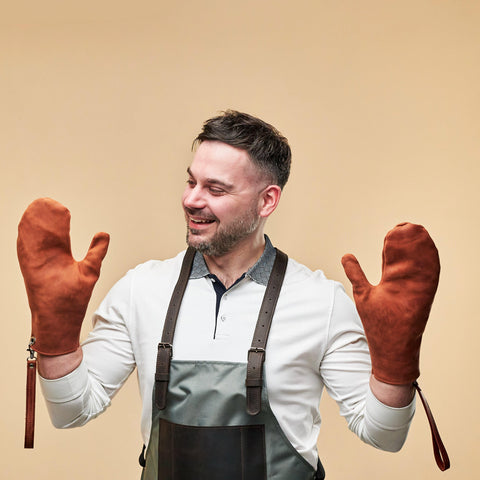 Leather Oven Mitts - Pikore