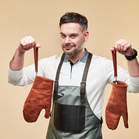 Leather Oven Mitts - Pikore