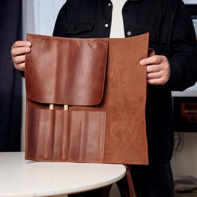 Leather Drumstick Roll Bag - Pikore