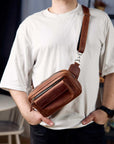 Leather Belt Bag For Men - Pikore